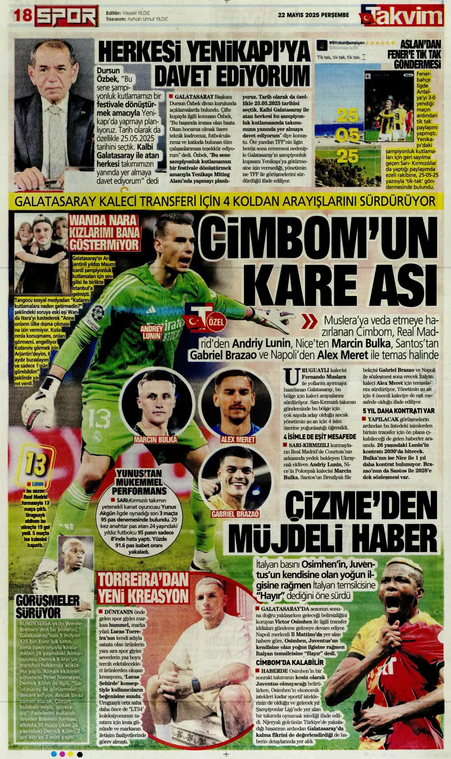 "Aslan Cherki'ye gidiyor" | Sporun manşetleri - 28