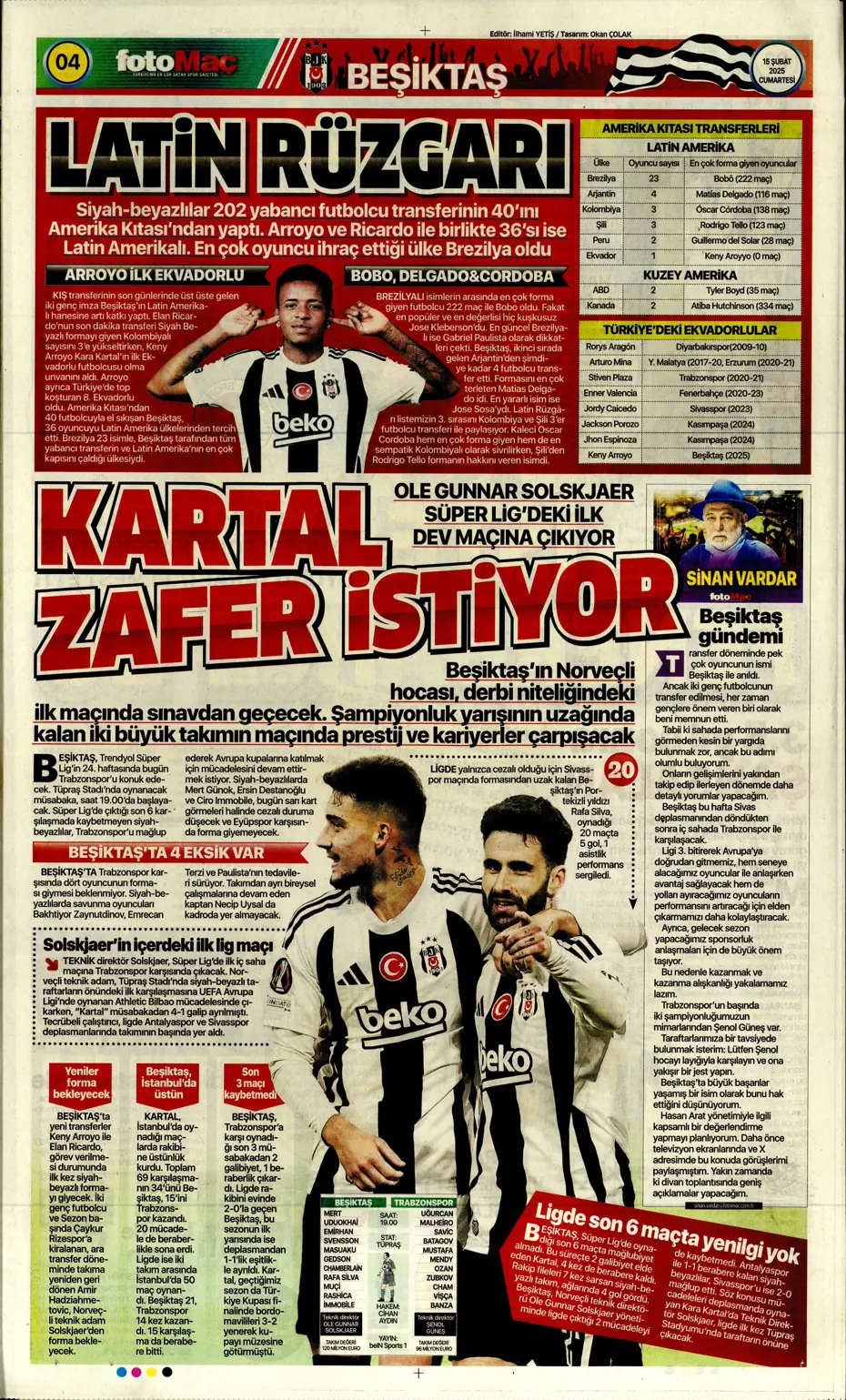 "Cimbom'da OHAL ilanı" | Sporun manşetleri (15 Şubat 2025) - 11