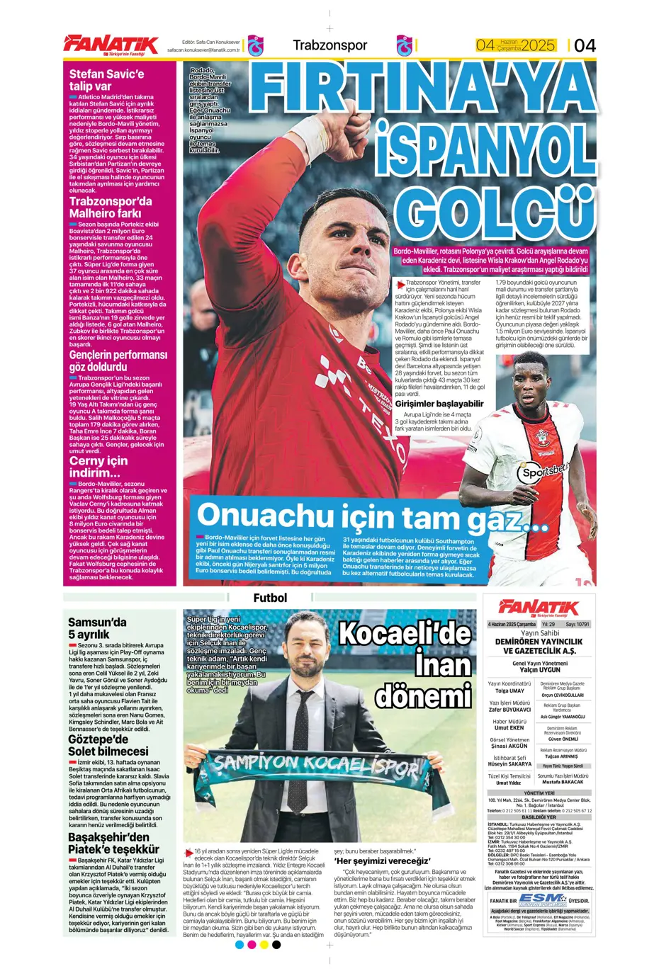 "Fener'den Vlahovic için çılgın teklif" | Sporun manşetleri - 6