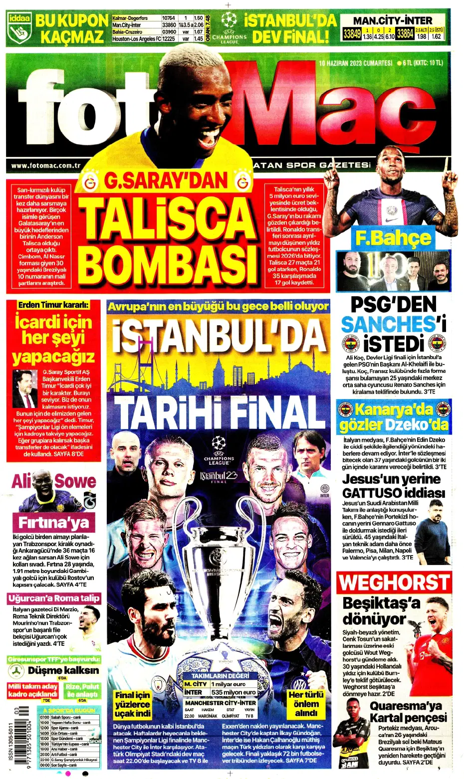 "Nelsson'un yerine Merih Demiral" | Sporun manşetleri (10 Haziran 2023) - 7