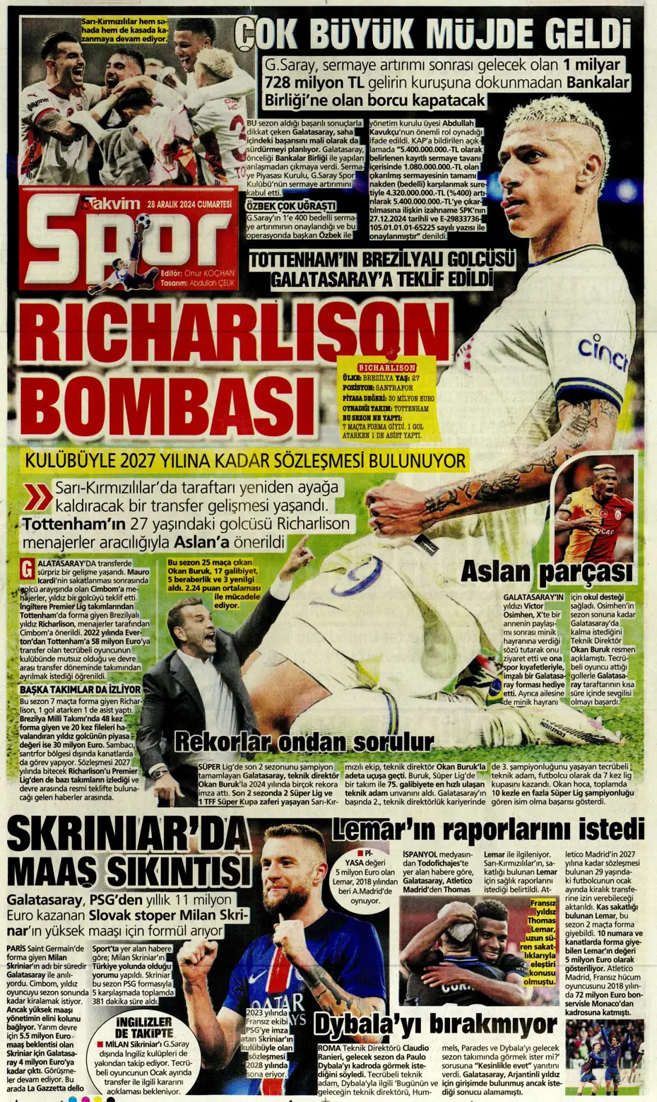 "Ronaldo'nun talebiyle En-Nesyri'ye 40 milyon euro" | Sporun manşetleri - 31