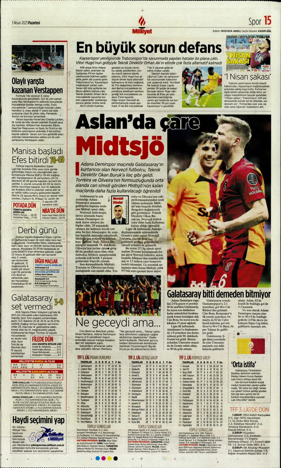 "10 parmak tarih yazdılar" - Sporun manşetleri (3 Nisan 2023) - 20