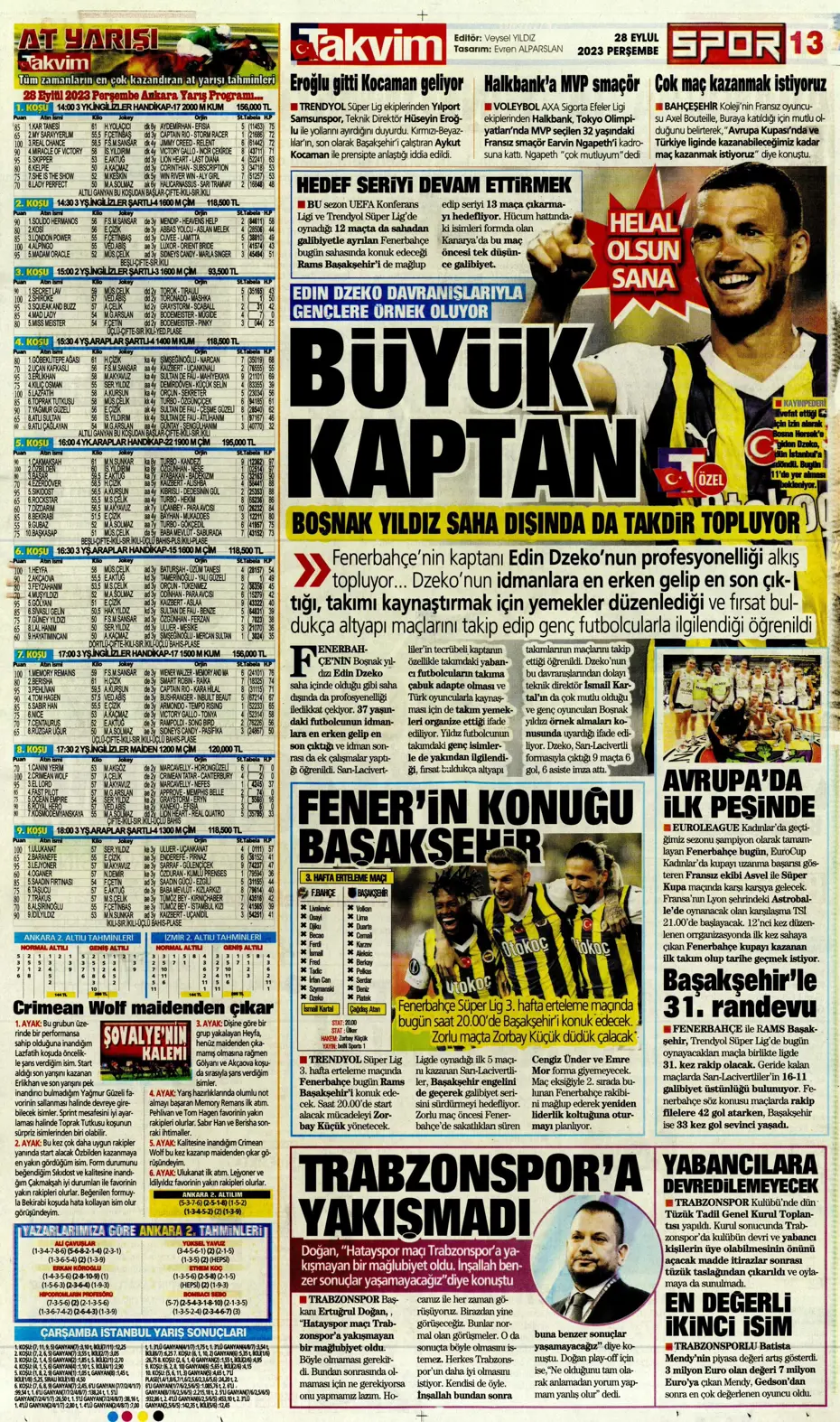 "Tarihi eser" | Sporun manşetleri (28 Eylül 2023) - 35