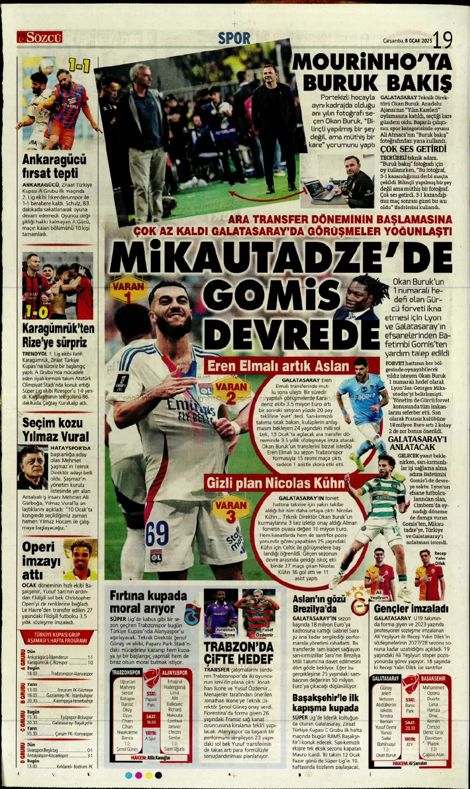 "Fenerbahçe'de büyük gün" | Sporun manşetleri (8 Ocak 2025) - 20 "Fenerbahçe'de büyük gün" | Sporun manşetleri (8 Ocak 2025) - 20