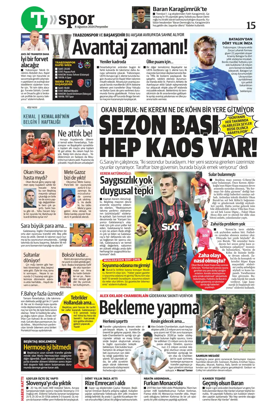 "Aslan'dan 3 yıldıza teklif" | Sporun manşetleri (8 Ağustos 2024) - 30 "Aslan'dan 3 yıldıza teklif" | Sporun manşetleri (8 Ağustos 2024) - 30