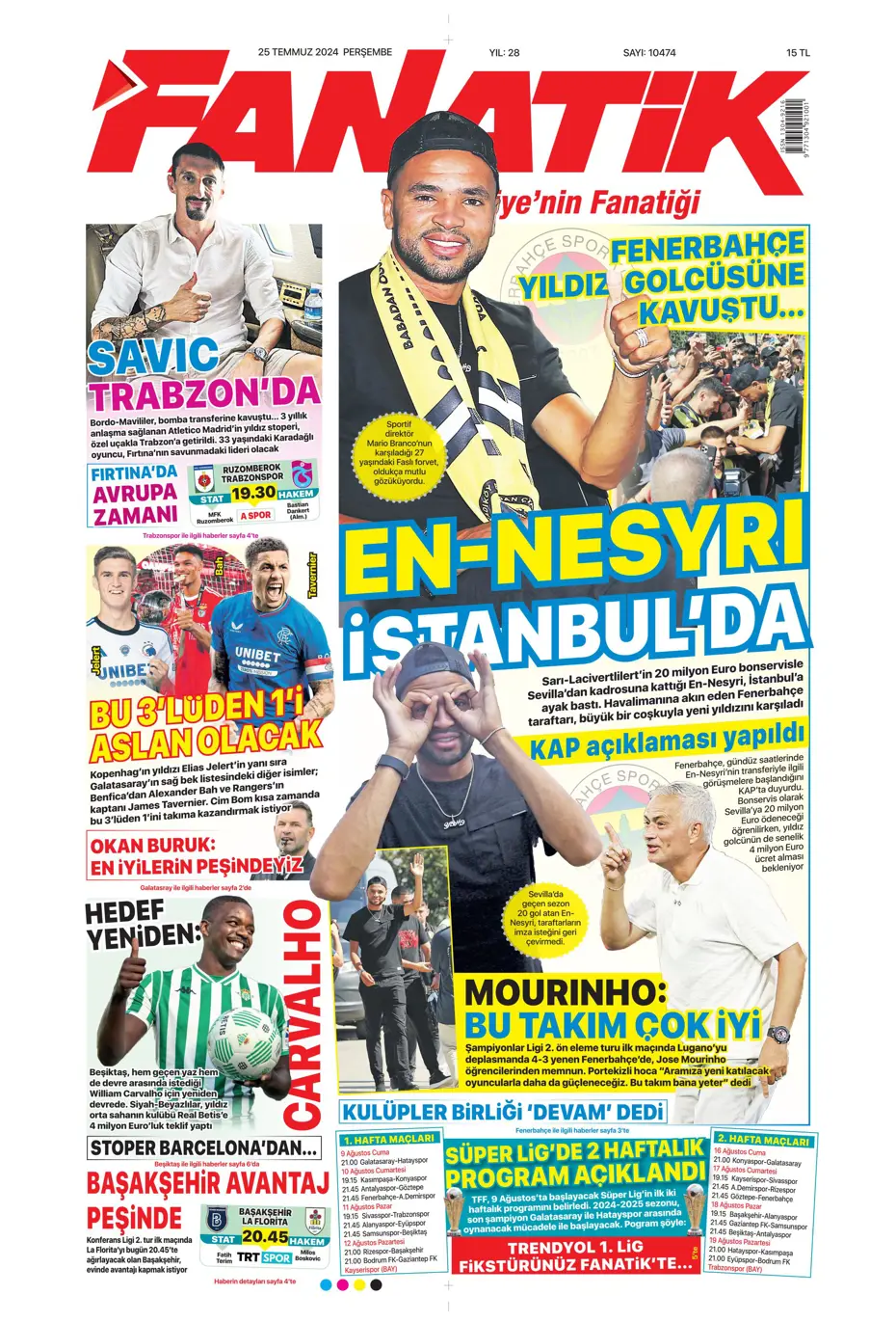 "Fenerbahçe'de sıra geldi orta saha transferine" | Sporun manşetleri - 2 "Fenerbahçe'de sıra geldi orta saha transferine" | Sporun manşetleri - 2