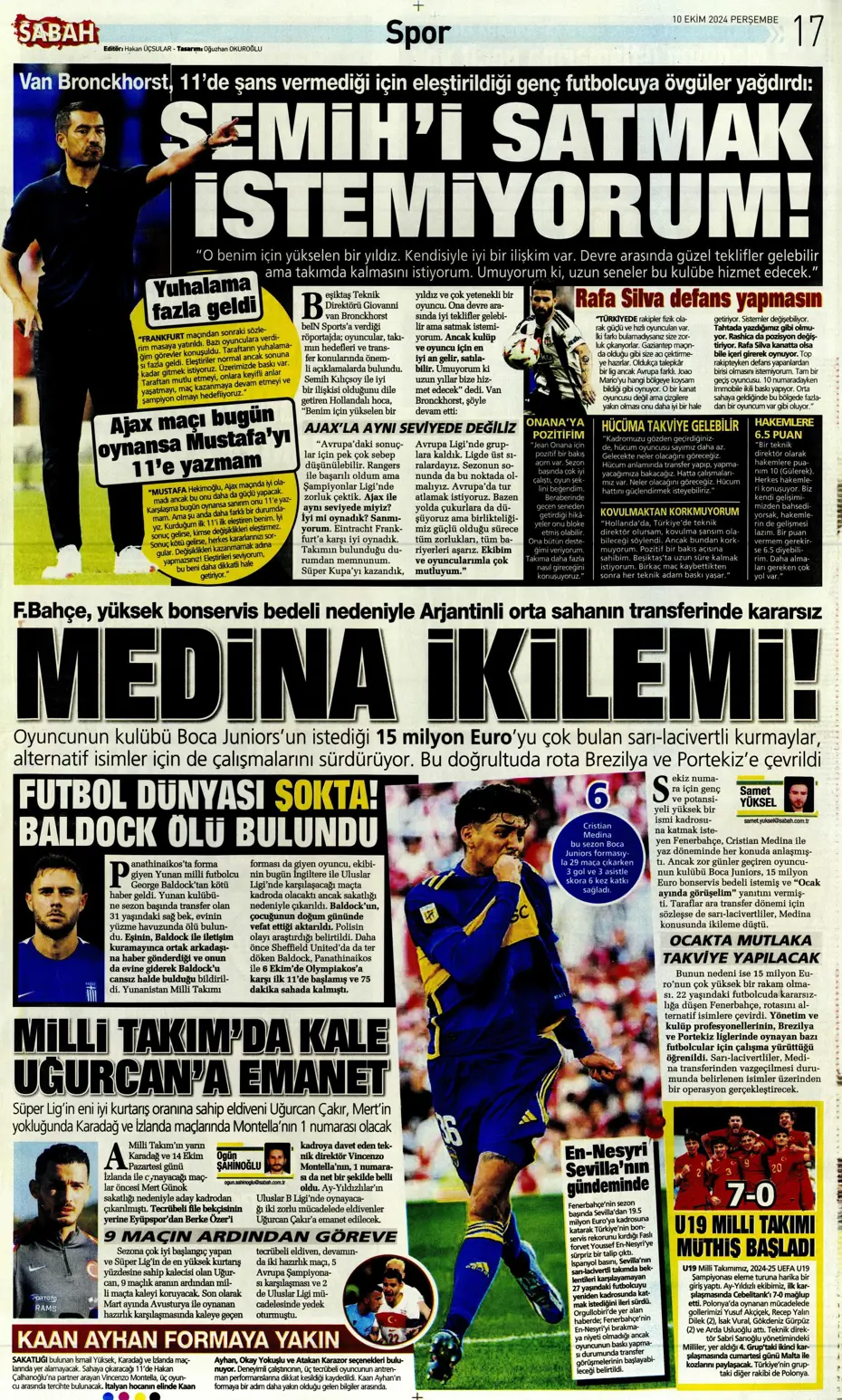 "Dybala bombası" | Sporun manşetleri (10 Ekim 2024) - 27