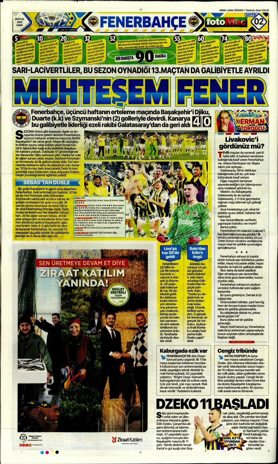 "Fenerbahçe gollerle coştu" | Sporun Manşetleri - 13 "Fenerbahçe gollerle coştu" | Sporun Manşetleri - 13