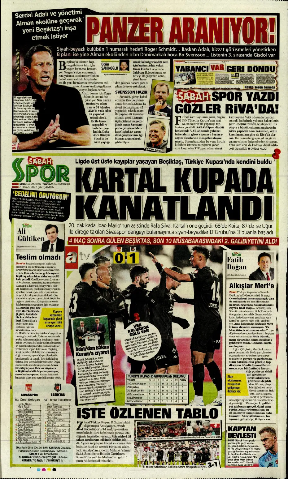 "Fenerbahçe'de büyük gün" | Sporun manşetleri (8 Ocak 2025) - 19 "Fenerbahçe'de büyük gün" | Sporun manşetleri (8 Ocak 2025) - 19