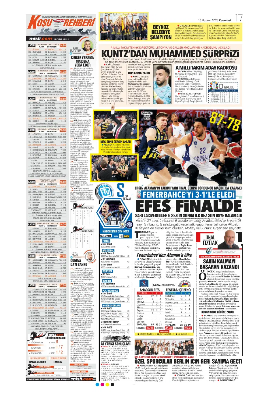 "Nelsson'un yerine Merih Demiral" | Sporun manşetleri (10 Haziran 2023) - 13