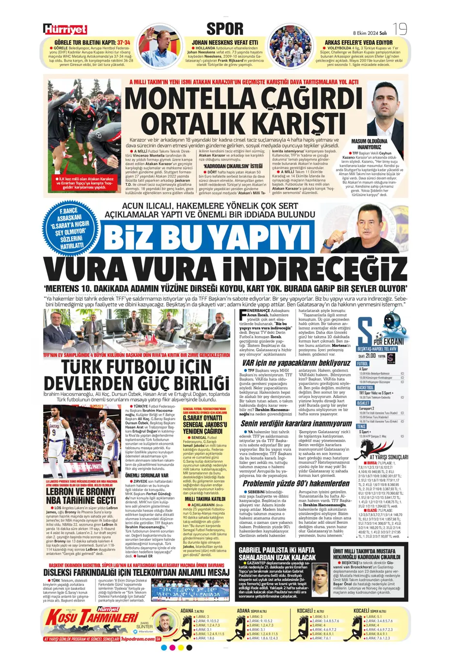 "Fenerbahçe'ye sürpriz golcü" | Sporun manşetleri (8 Ekim 2024) - 20