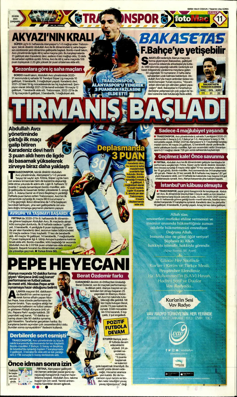 "Adaletin bu mu futbol?" | Sporun manşetleri (25 Ekim 2023) - 9