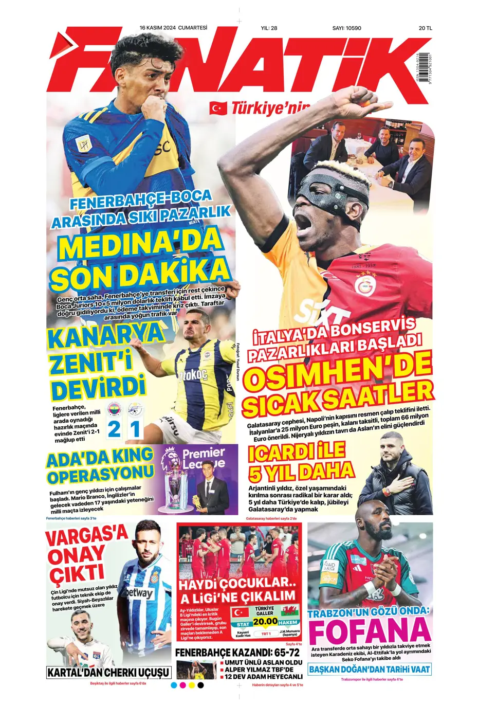 "Jorginho sürprizi" | Sporun manşetleri (16 Kasım 2024) - 3