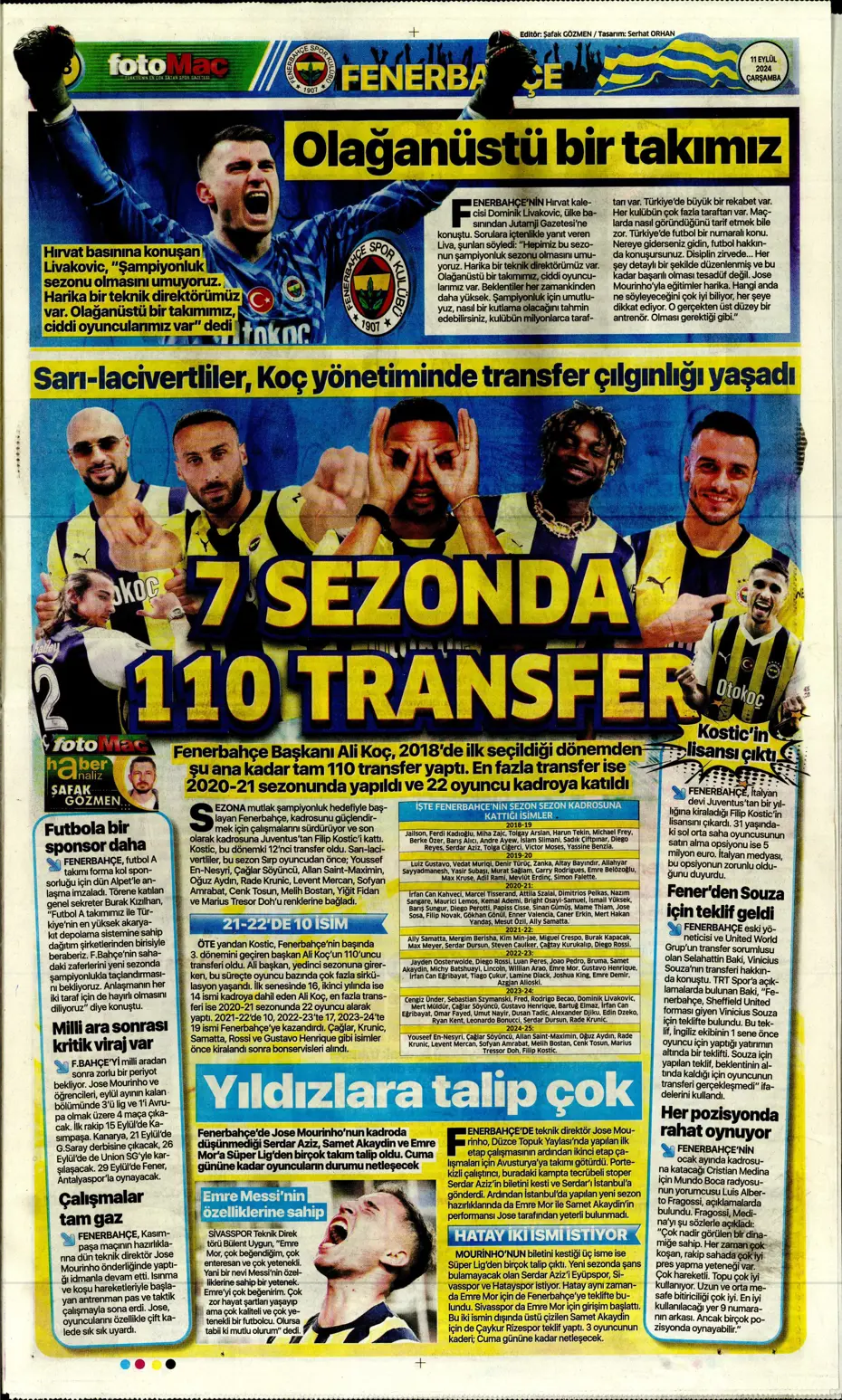 "Icardi müjdesi" | Sporun manşetleri (11 Eylül 2024) - 12 "Icardi müjdesi" | Sporun manşetleri (11 Eylül 2024) - 12