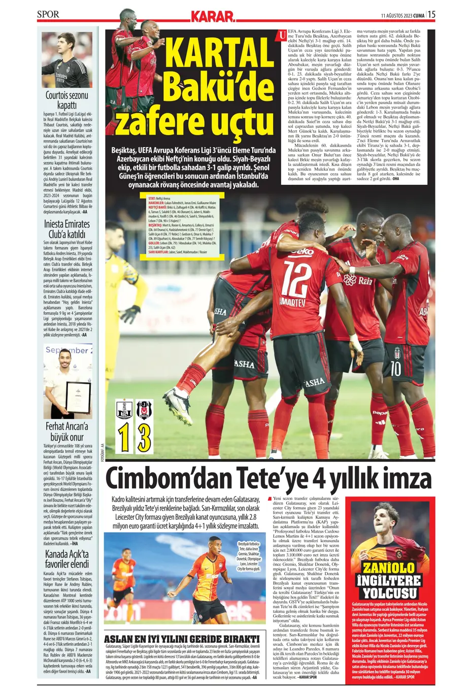 "Cengiz Ünder için yeni görüşme" | Sporun manşetleri (11 Ağustos 2023) - 27 "Cengiz Ünder için yeni görüşme" | Sporun manşetleri (11 Ağustos 2023) - 27