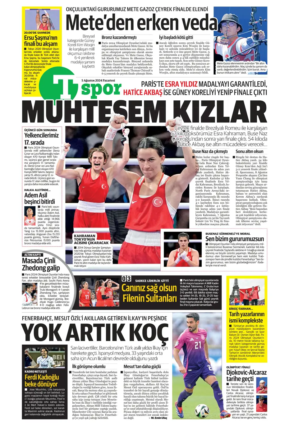 "Galatasaray'da sıradaki transfer Szmodics" | Sporun manşetleri - 38 "Galatasaray'da sıradaki transfer Szmodics" | Sporun manşetleri - 38