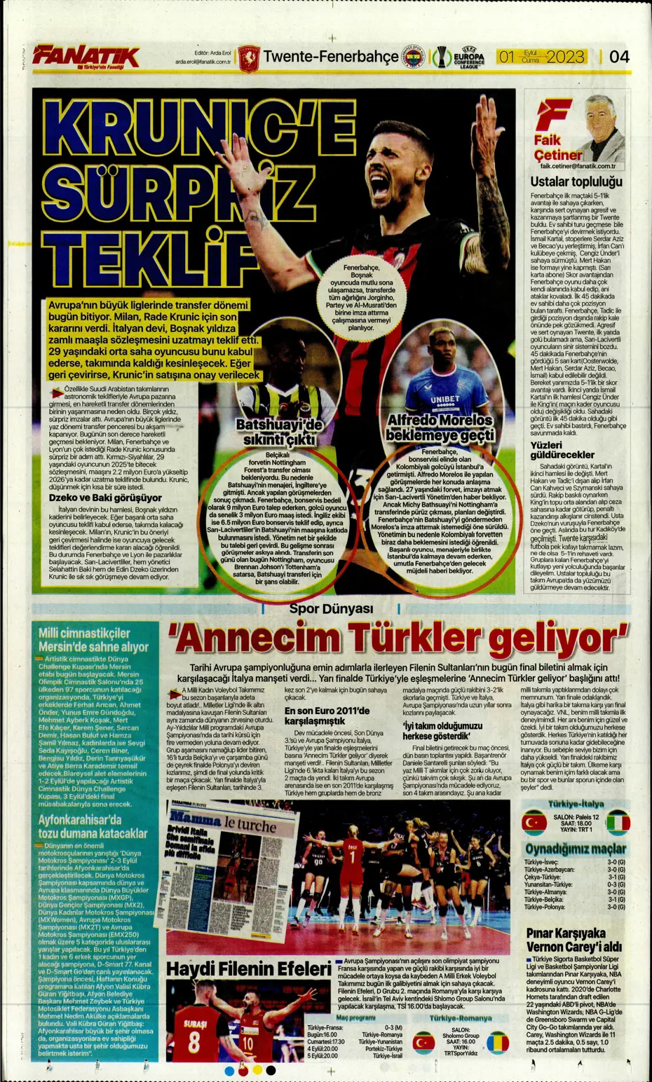"Sergio Ramos'a '2 Eylül'e kadar cevabını ver' resti" | Sporun manşetleri (1 Eylül 2023) - 2 "Sergio Ramos'a '2 Eylül'e kadar cevabını ver' resti" | Sporun manşetleri (1 Eylül 2023) - 2