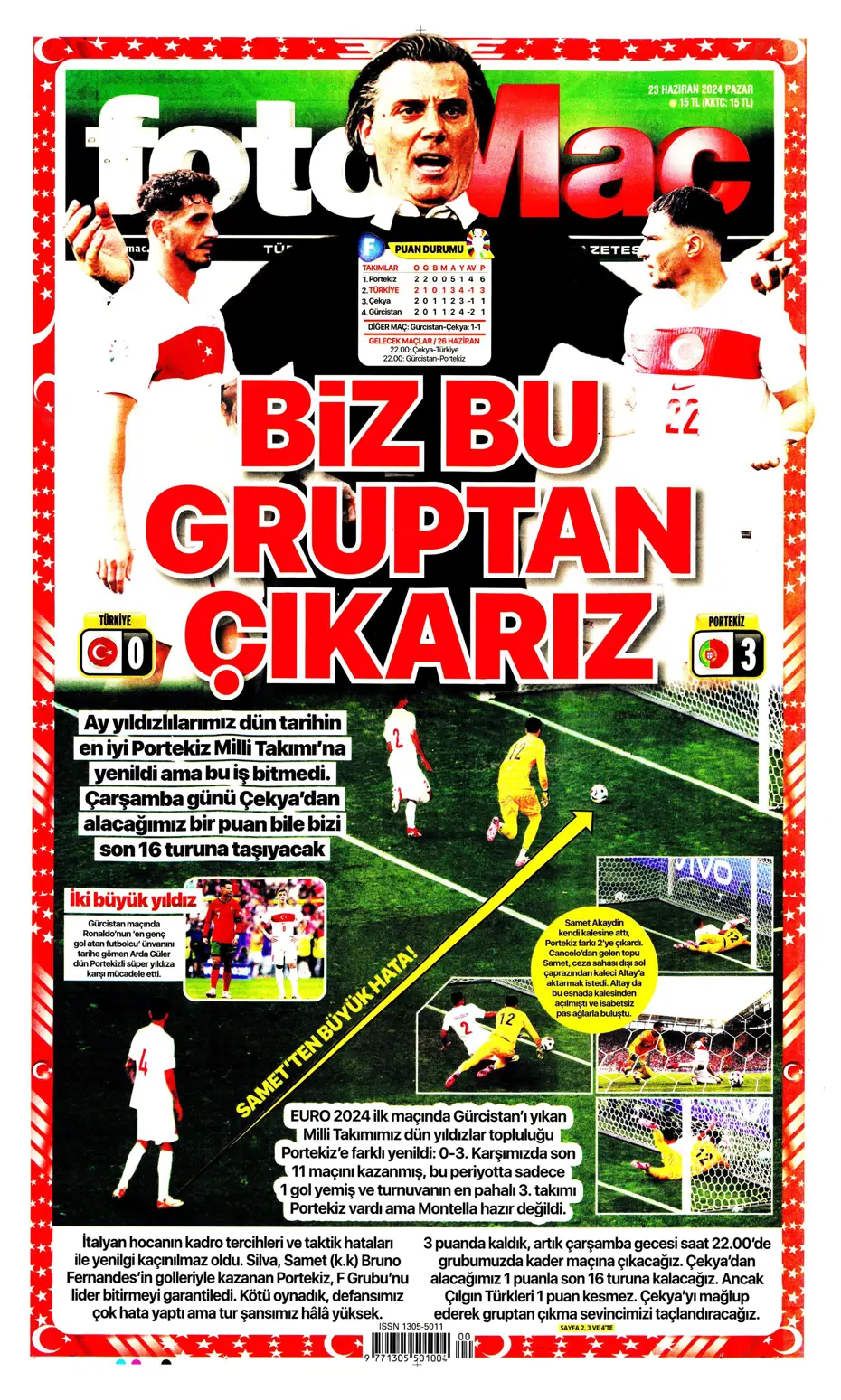 "Liderlik gitti tur elimizde" | Sporun Manşetleri (23 Haziran 2024) - 15