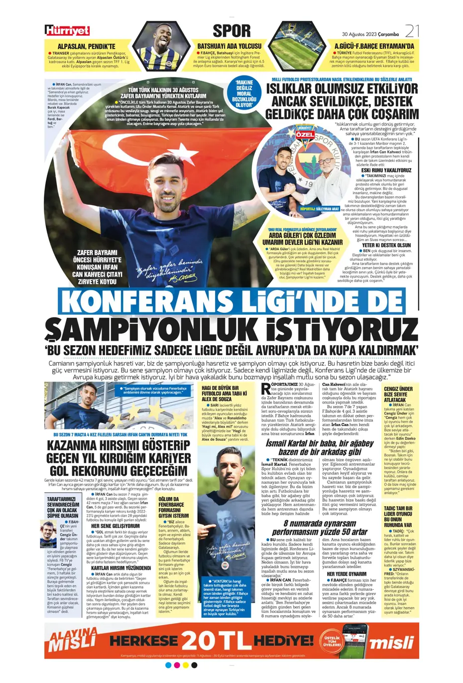 "Avrupa Avrupa duy sesimizi" | Sporun manşetleri (30 Ağustos 2023) - 24 "Avrupa Avrupa duy sesimizi" | Sporun manşetleri (30 Ağustos 2023) - 24