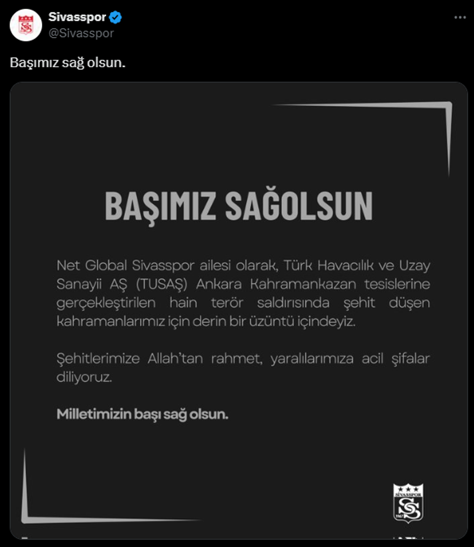 Spor camiası Ankara'daki terör saldırısını kınadı - 16