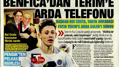 "Benfica'dan Terim'e Arda Güler telefonu" | Sporun manşetleri (27 Haziran 2023)
