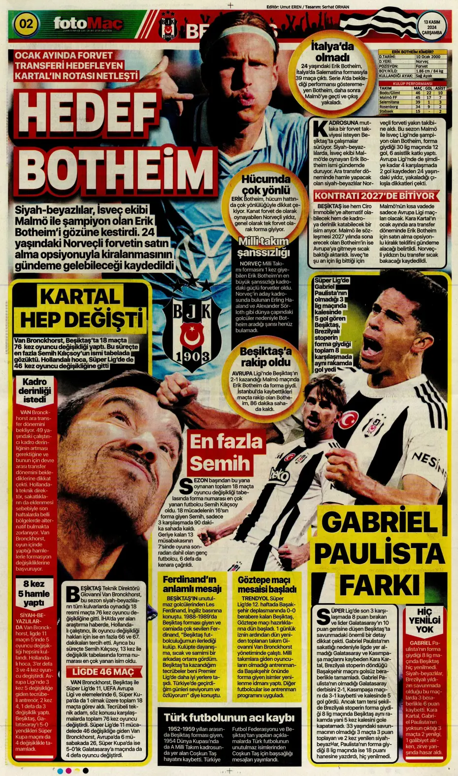 "Mario Branco'dan Fenerbahçe'ye 3 yıldız" | Sporun manşetleri - 9