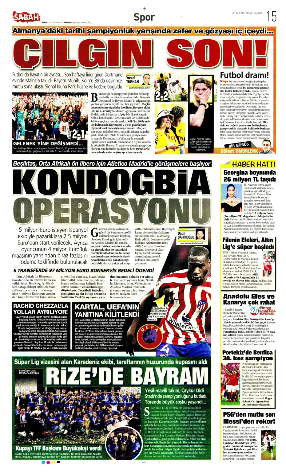 "Lukaku sürprizi" | Sporun manşetleri (28 Mayıs 2023) - 14