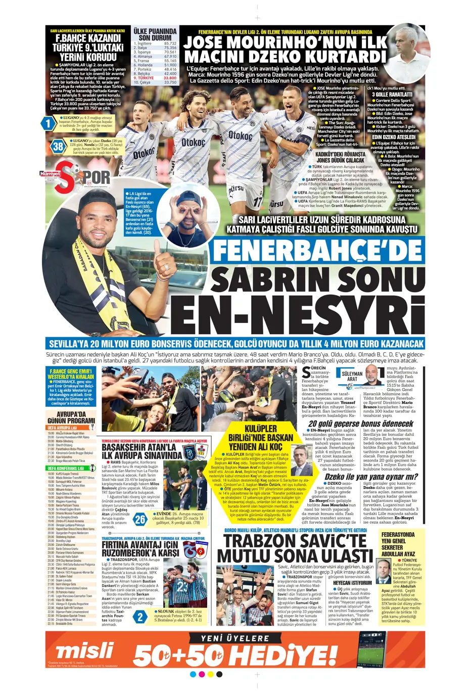 "Fenerbahçe'de sıra geldi orta saha transferine" | Sporun manşetleri - 15 "Fenerbahçe'de sıra geldi orta saha transferine" | Sporun manşetleri - 15