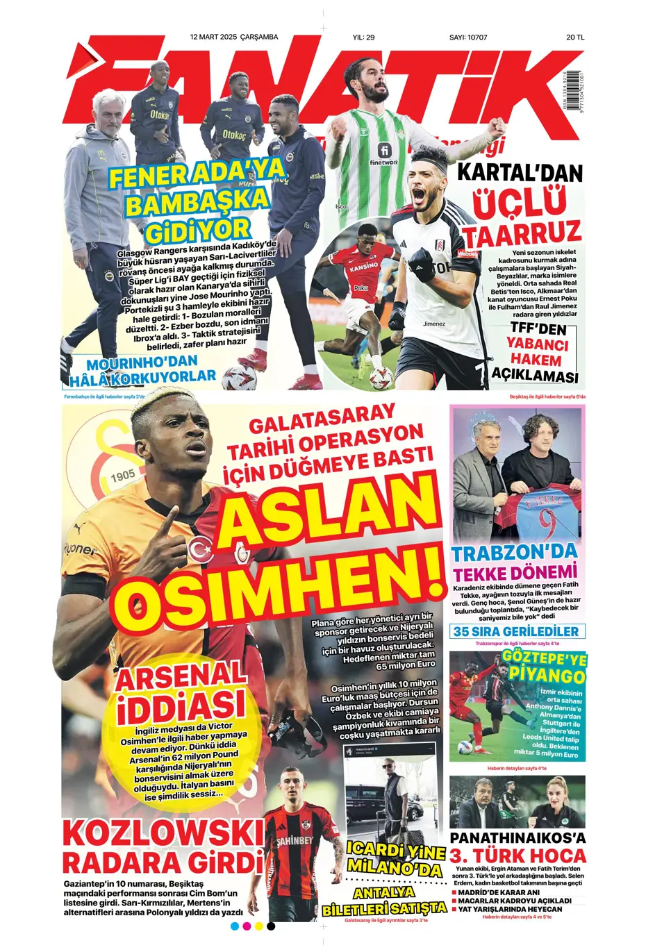 "Mourinho'nun Rangers stratejisi" | Sporun manşetleri - 7