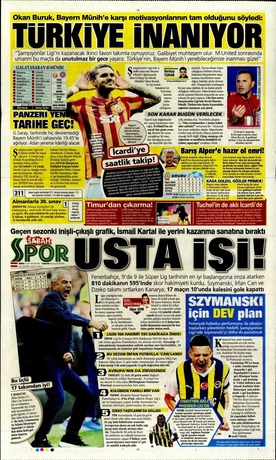 "Yine destan gecesi olsun" | Sporun Manşetleri - 26