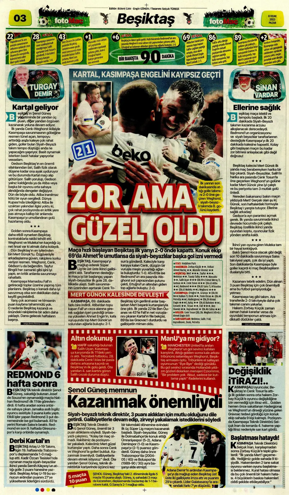 Sporun Manşetleri (8 Ocak 2023) - 16