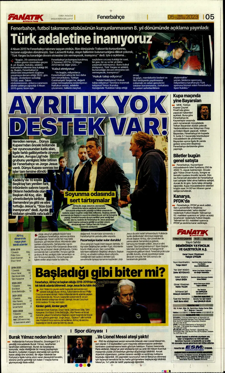 "Dünyada kimse buna penaltı demez" - Sporun manşetleri (5 Nisan 2023) - 8 "Dünyada kimse buna penaltı demez" - Sporun manşetleri (5 Nisan 2023) - 8