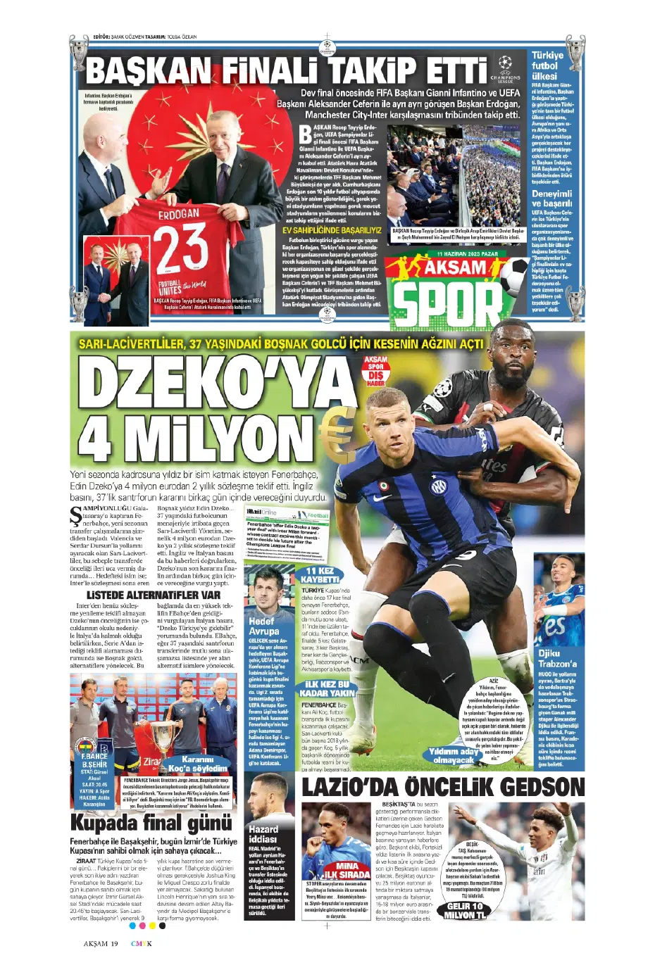 "F.Bahçe'ye veda etti" | Sporun manşetleri (11 Haziran 2023) - 4