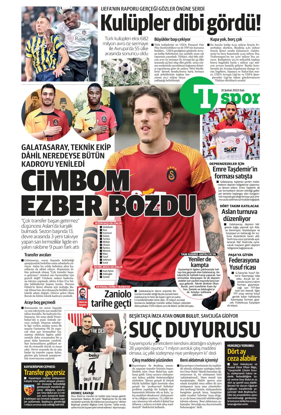 "Fener düğmeye bastı" - Gazete manşetleri (21 Şubat 2023) - 28