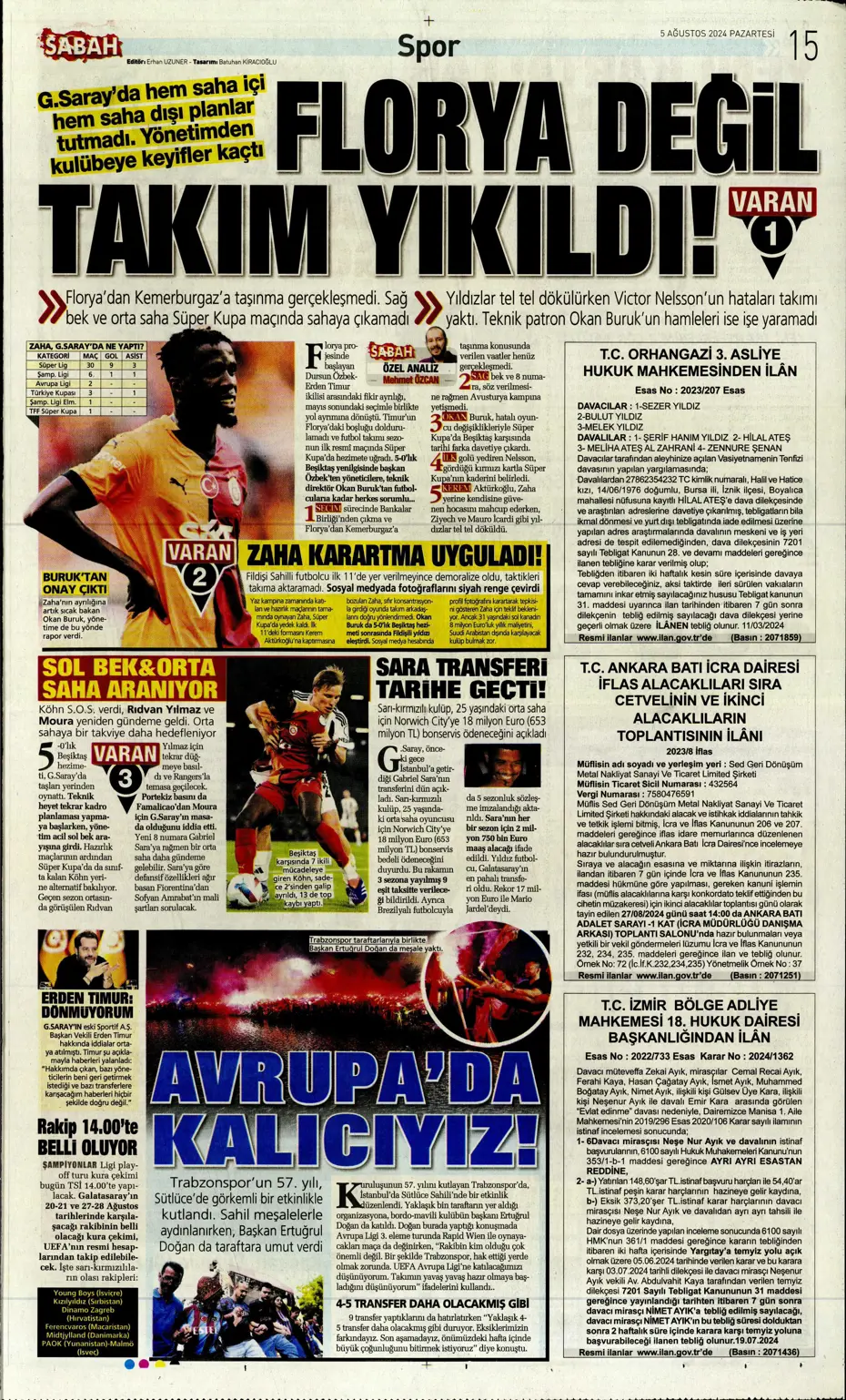 "Galatasaray'da sıradaki transfer Szmodics" | Sporun manşetleri - 27 "Galatasaray'da sıradaki transfer Szmodics" | Sporun manşetleri - 27