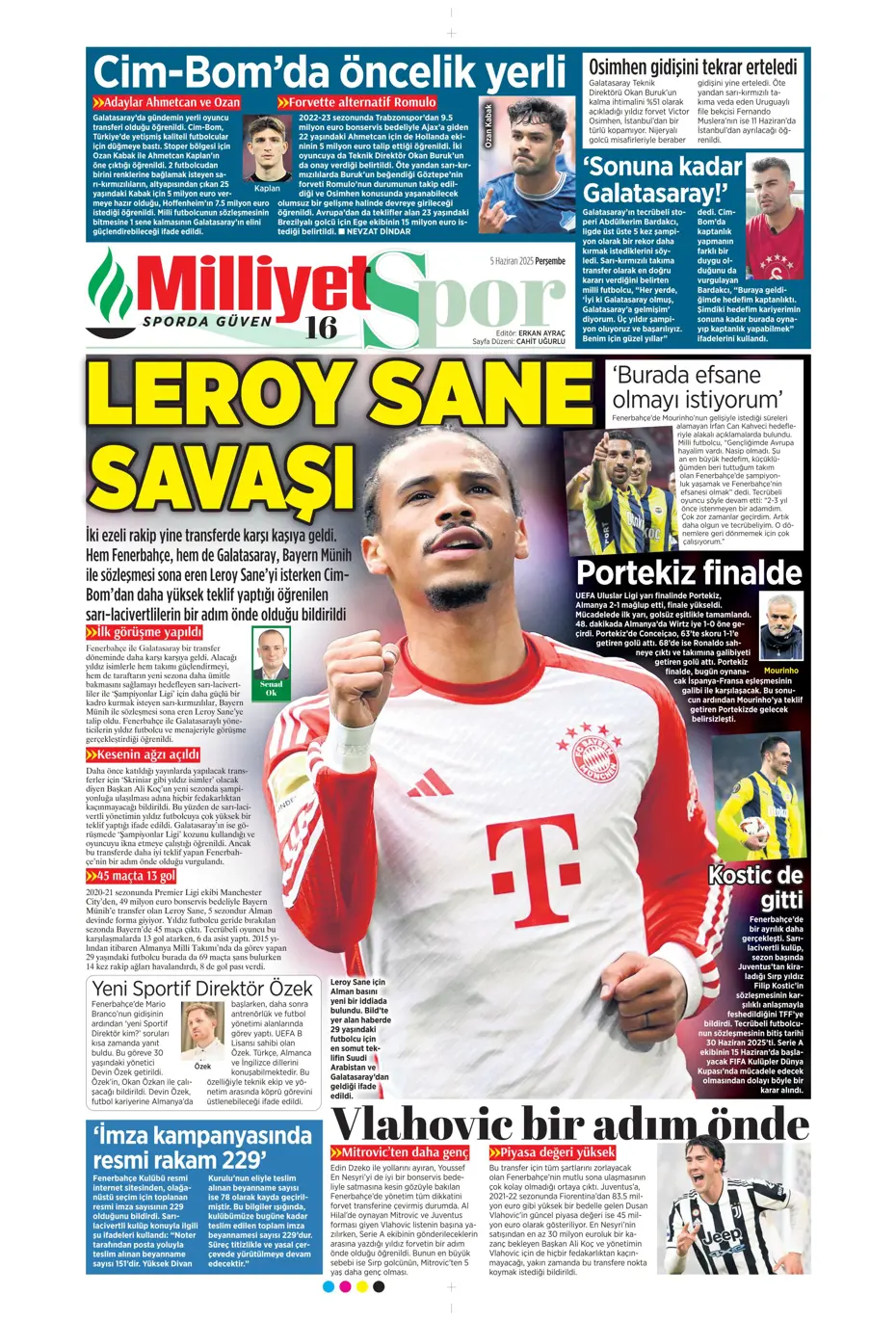 "Fenerbahçe'den Boniface bombası" | Sporun manşetleri (5 Haziran 2025) - 21