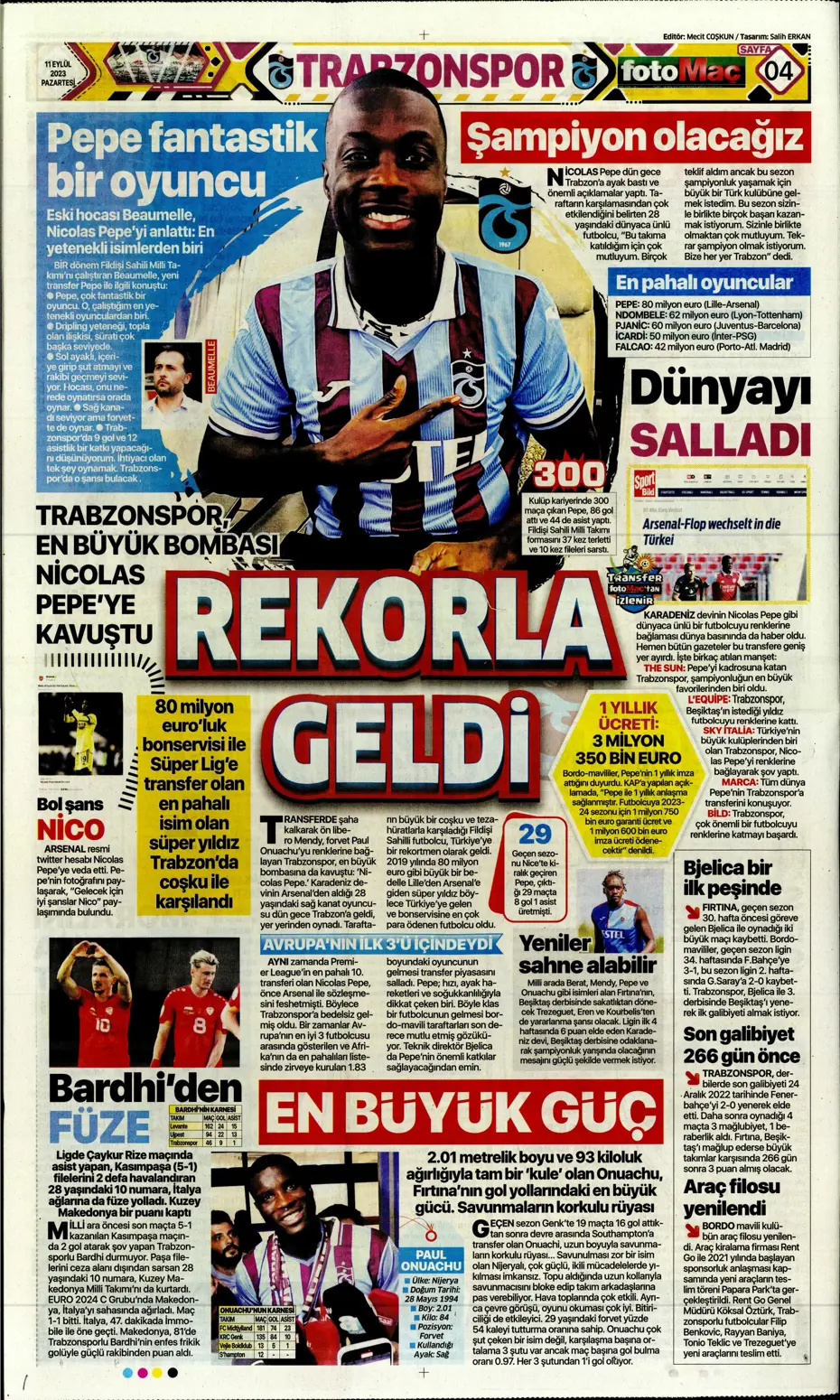 "Sacha Boey, İtalya yolcusu" | Sporun manşetleri (11 Eylül 2023) - 14 "Sacha Boey, İtalya yolcusu" | Sporun manşetleri (11 Eylül 2023) - 14