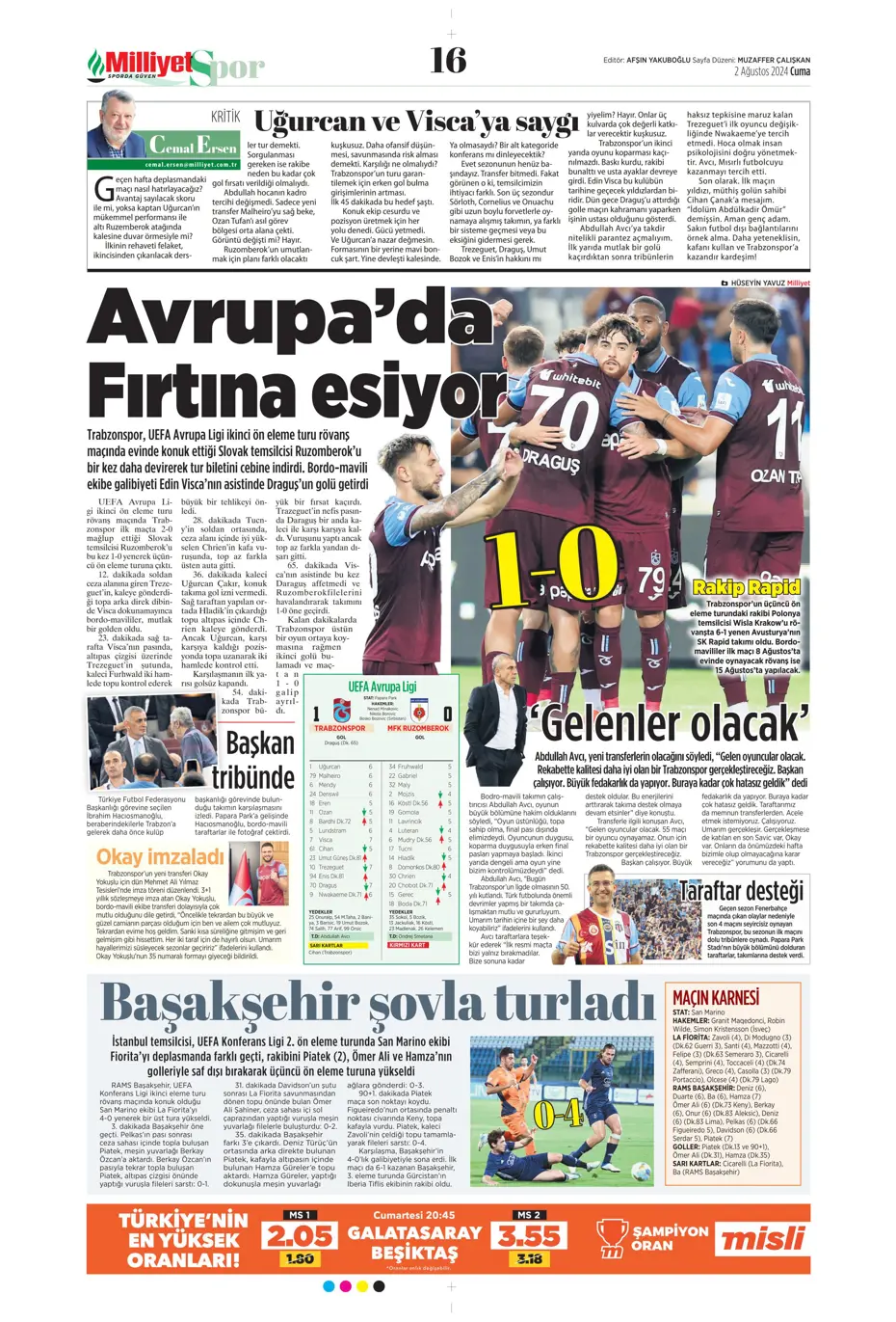 "Amrabat adım adım Kadıköy'e" | Sporun manşetleri - 19