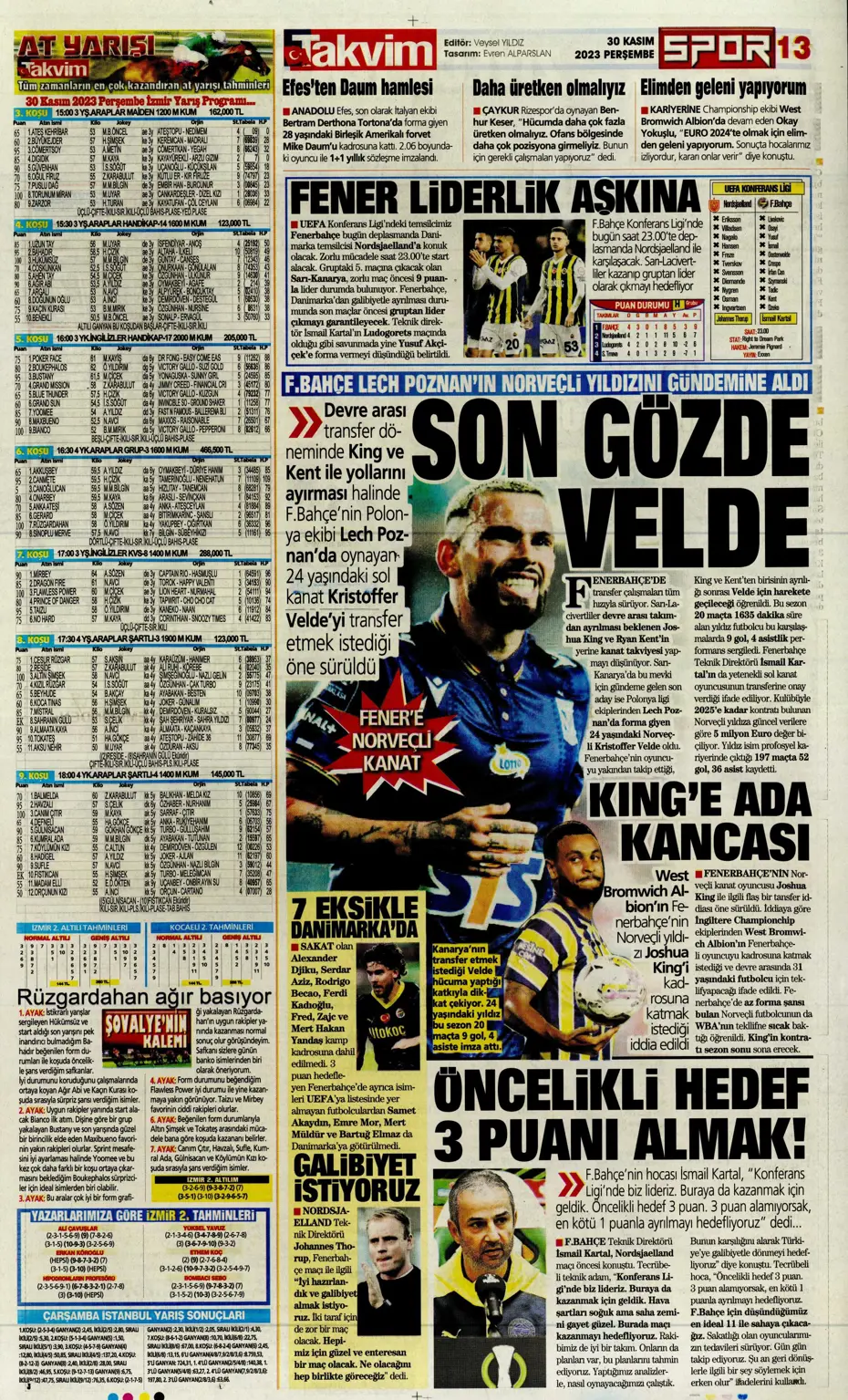 "Çok büyüksün Hakim Bey" | Sporun manşetleri (30 Kasım 2023) - 36 "Çok büyüksün Hakim Bey" | Sporun manşetleri (30 Kasım 2023) - 36