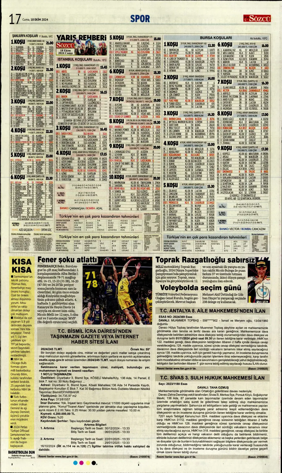 "Fenerbahçe'ye 1 milyar euroluk bomba" | Sporun manşetleri (18 Ekim 2024) - 31