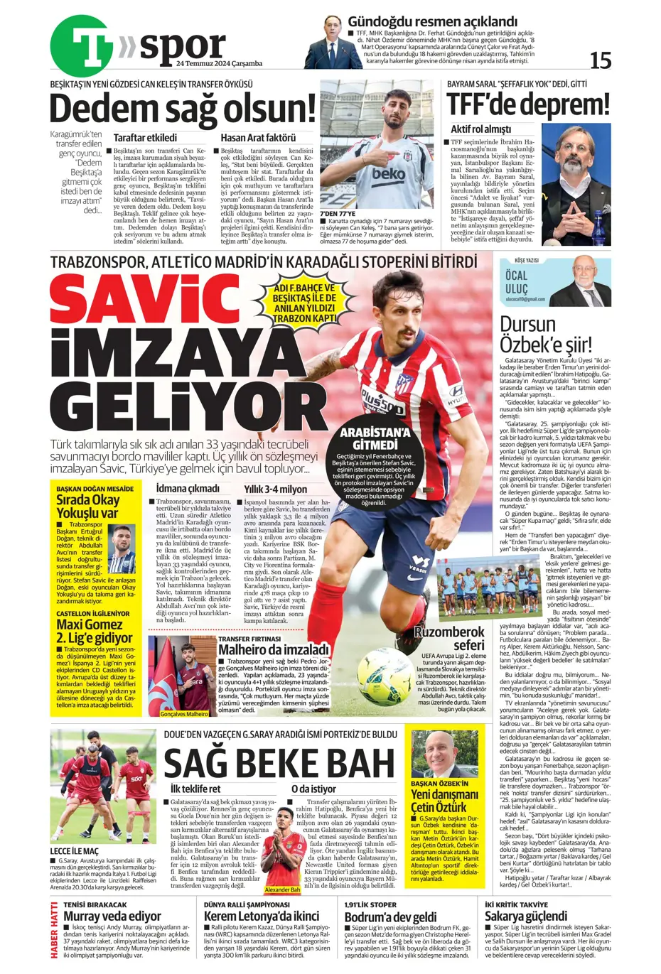 "Bu Fener'e dikkat edin" | Sporun manşetleri (24 Temmuz 2024) - 31 "Bu Fener'e dikkat edin" | Sporun manşetleri (24 Temmuz 2024) - 31