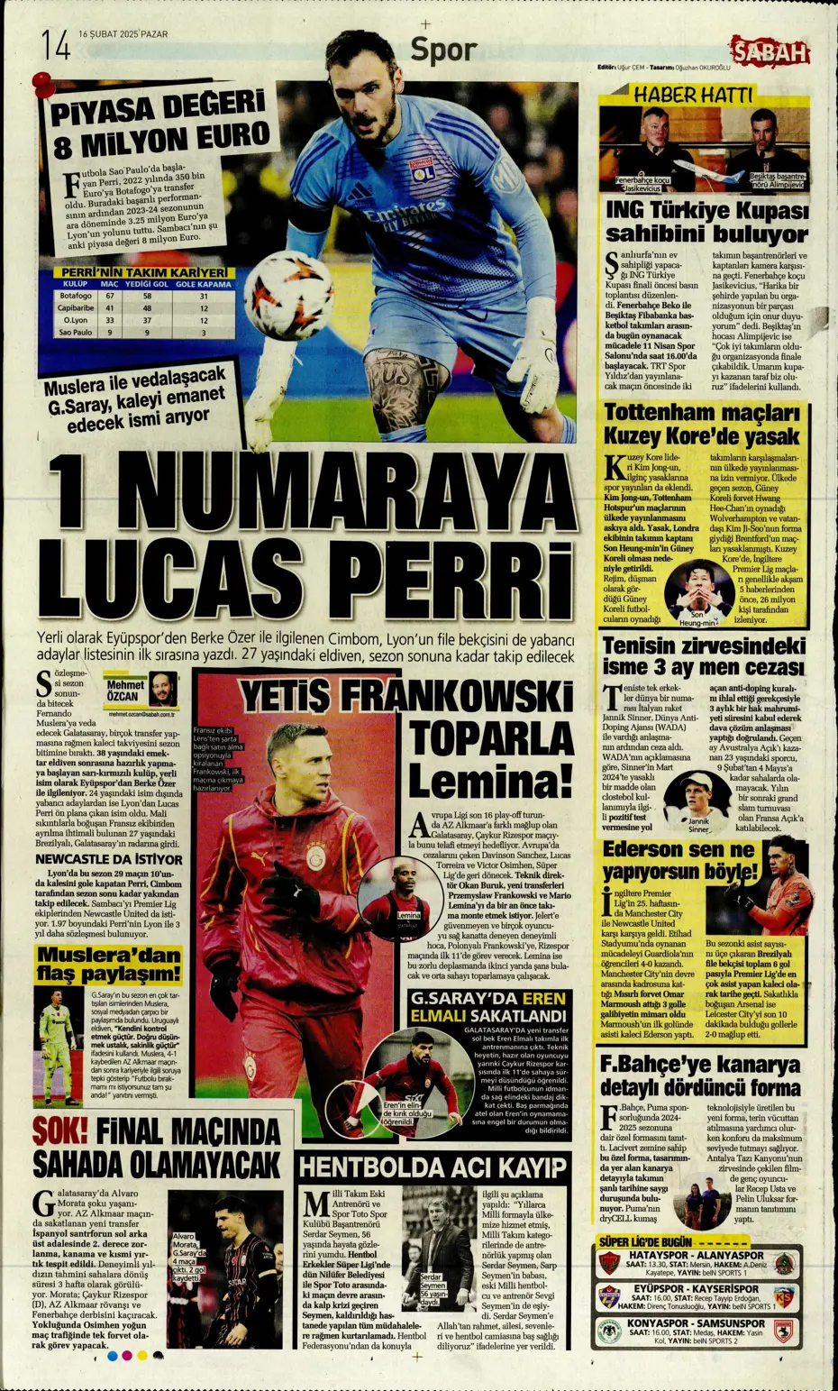 "Fırtınanın rengi siyah-beyaz" | Sporun manşetleri - 28