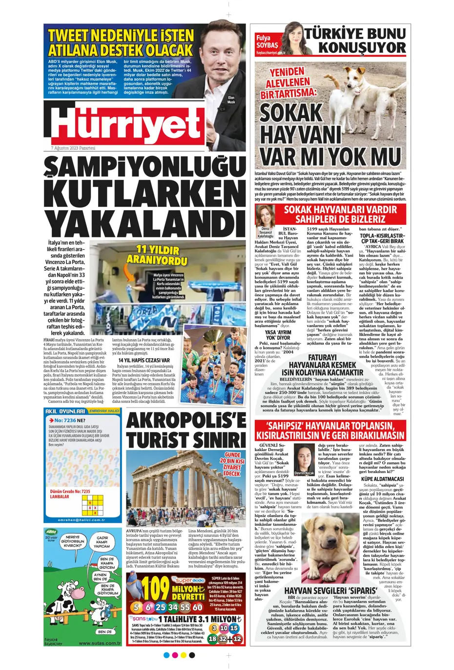 "Zaniolo gidiyor, Talisca geliyor" | Sporun manşetleri (7 Ağustos 2023) - 22 "Zaniolo gidiyor, Talisca geliyor" | Sporun manşetleri (7 Ağustos 2023) - 22