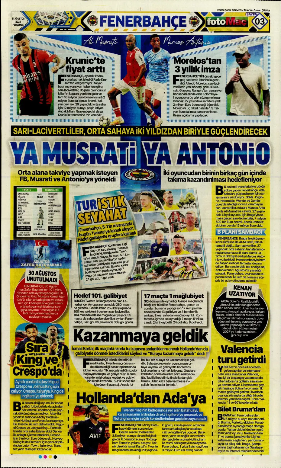 "Sergio Ramos formayı giydi" | Sporun manşetleri (31 Ağustos 2023) - 12 "Sergio Ramos formayı giydi" | Sporun manşetleri (31 Ağustos 2023) - 12