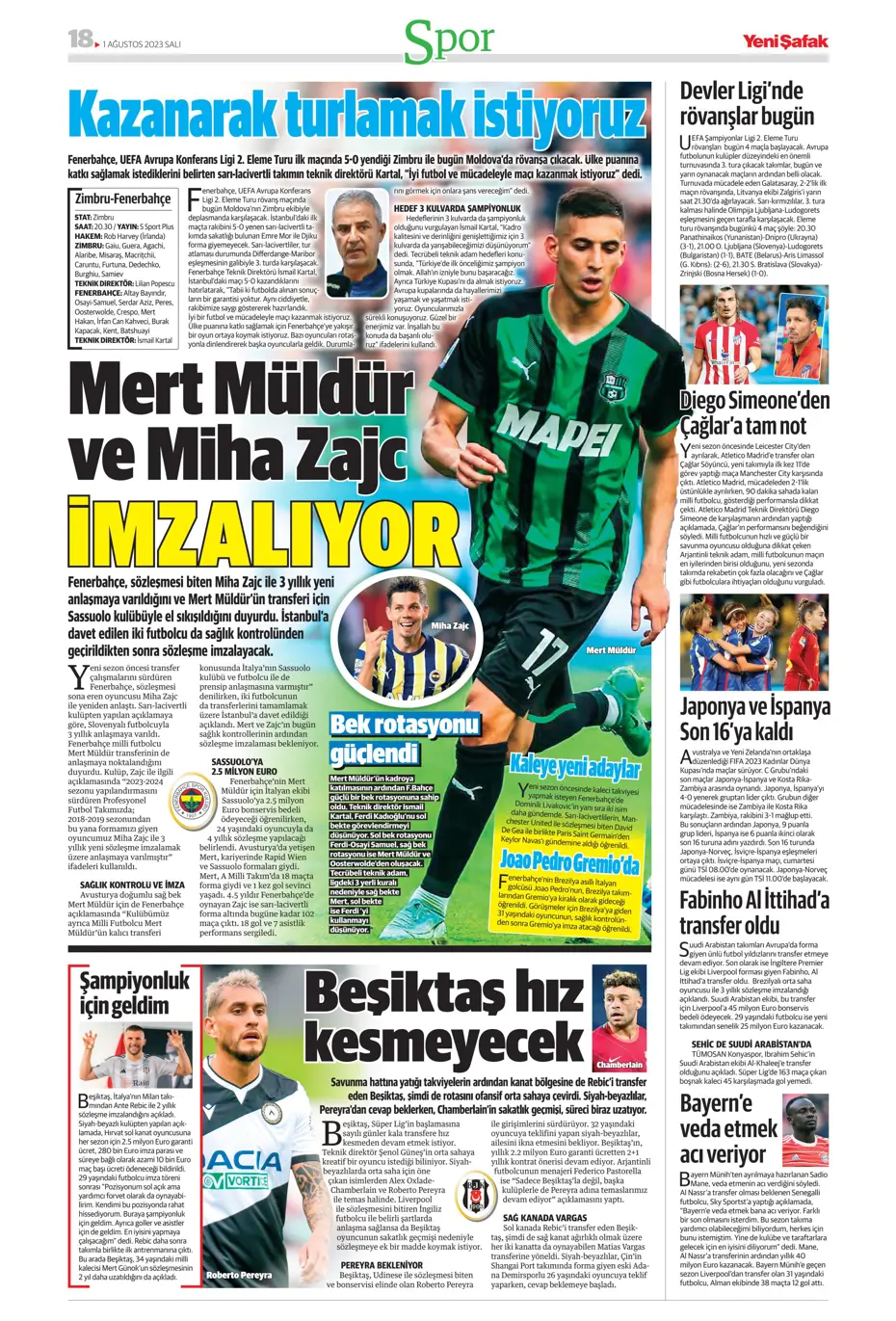 "Nelsson'un yerine Sergio Ramos" | Sporun Manşetleri - 39 "Nelsson'un yerine Sergio Ramos" | Sporun Manşetleri - 39