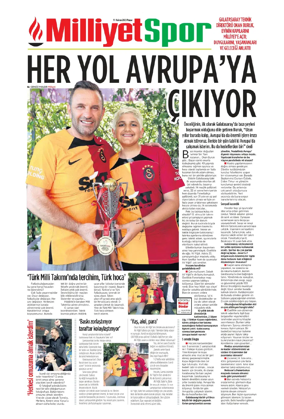 "F.Bahçe'ye veda etti" | Sporun manşetleri (11 Haziran 2023) - 18
