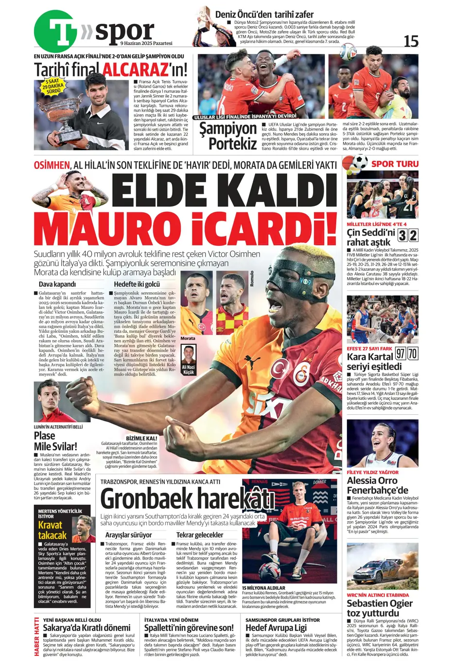 "Hakim Ziyech geri dönüyor" | Sporun manşetleri - 35