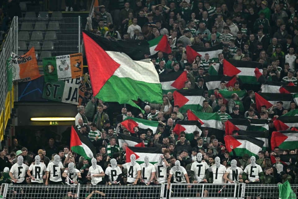 Celtic taraftarlarının İsrail protestosu sürüyor