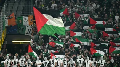 Celtic taraftarlarının İsrail protestosu sürüyor