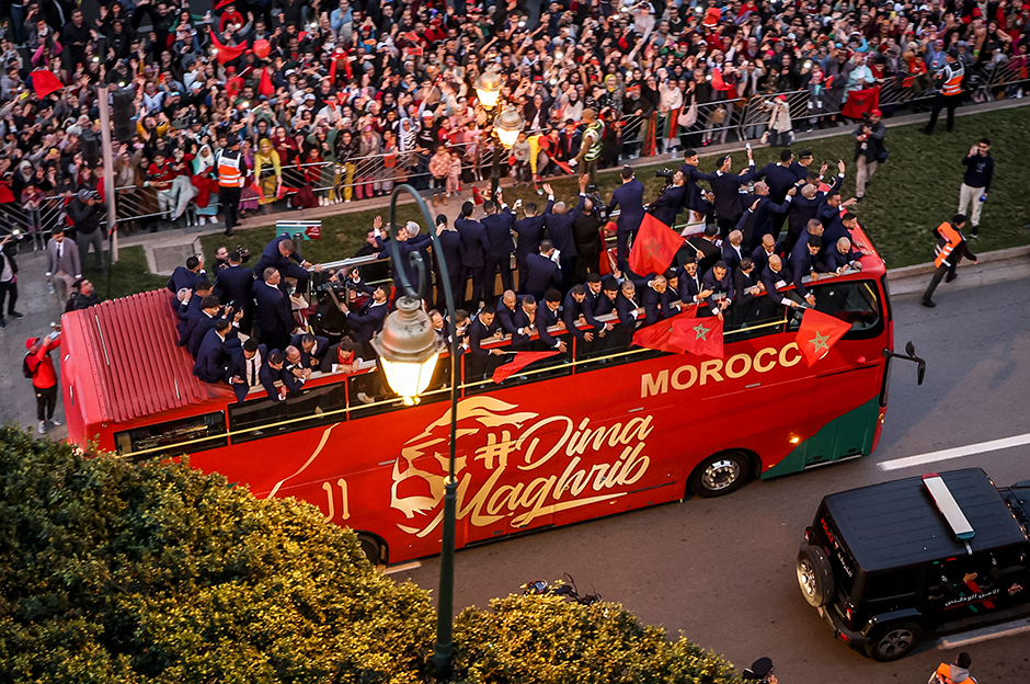 Fas şampiyon gibi karşılandı